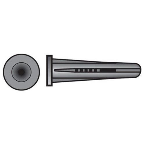 [400005034] HILLMAN .25 in. D X 1-3/8 in. L Plastic Flat Head Conical Anchor 50 Pc