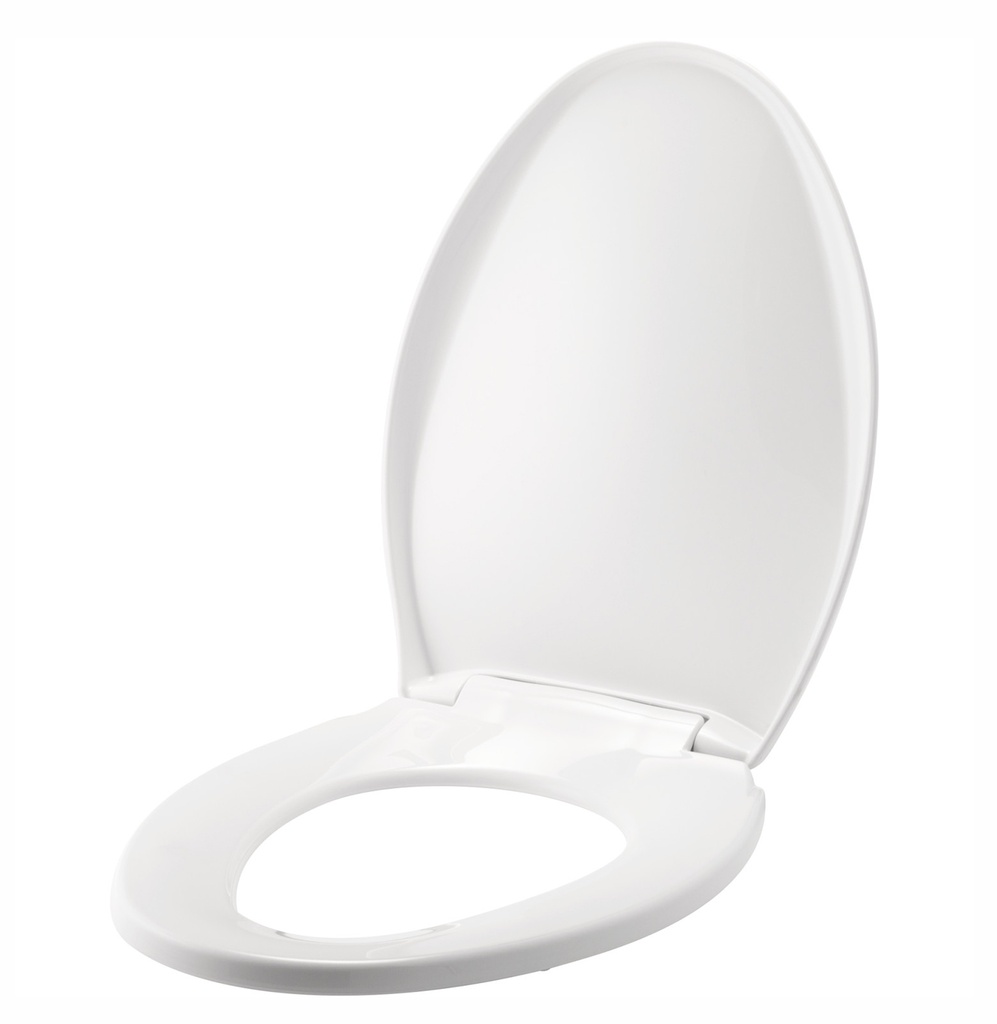 Mayfair by Bemis Affinity Soft Close Elongated Plastic Toilet Seat with Easy Cleaning and Never Loosens White: 1 Year Limited Warranty, Easy Install