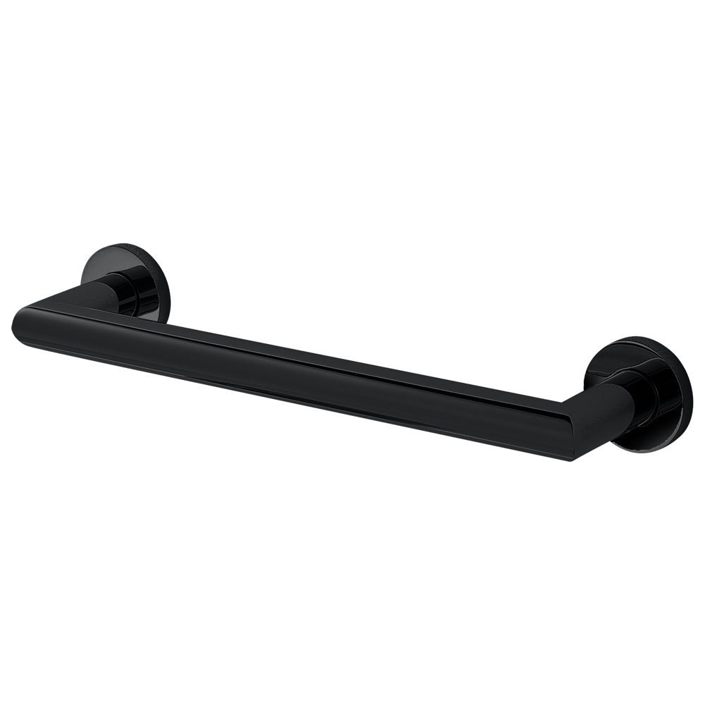 Transolid TS18 Turin 17-3/4" Grab Bar Black Bathroom Hardware and Accessories Bathroom Safety Equipment Grab Bars
