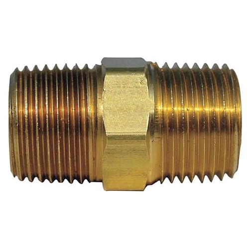 1/2 in. MPT X 1/2 in. D MPT Brass Hex Nipple