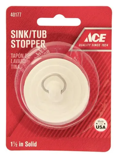 1-1/2 in. Dia. Nickel Plated Rubber Sink and Tub Stopper