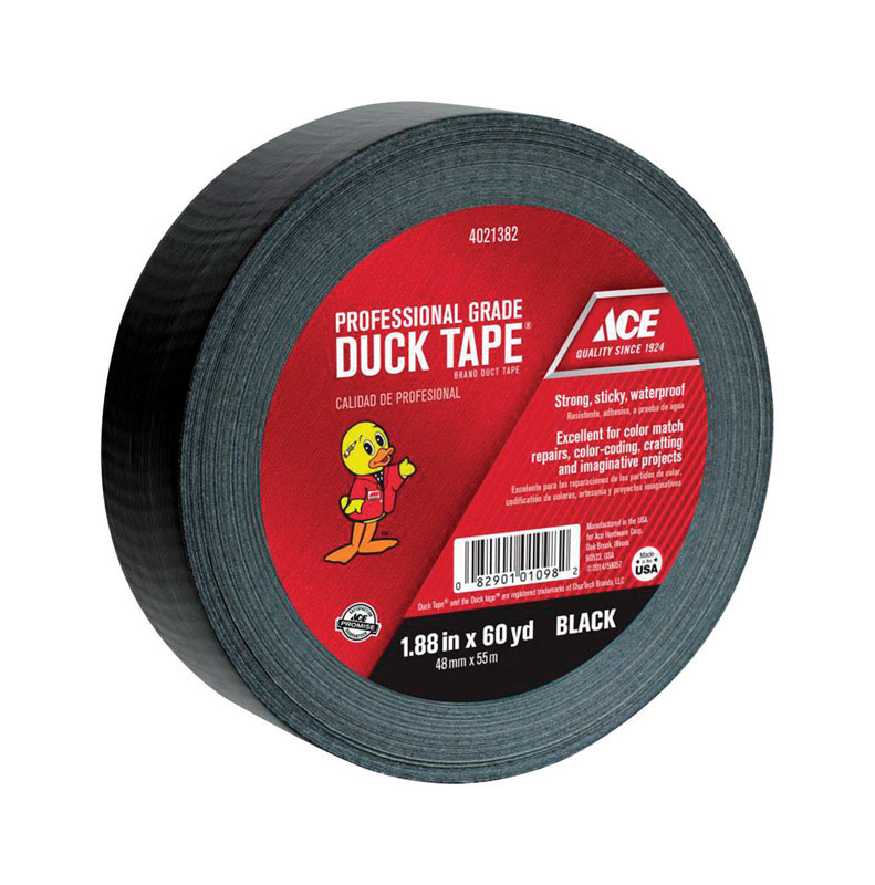 [4021382] Ace 1.88 in. W X 60 Yd L Black Solid Duct Tape