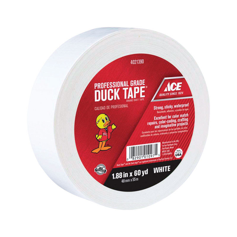 Ace 1.88 in. W X 60 Yd L White Solid Duct Tape
