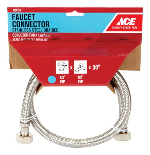 Ace 1/2 in. FIP X 1/2 in. D FIP 30 in. Stainless Steel Supply Line