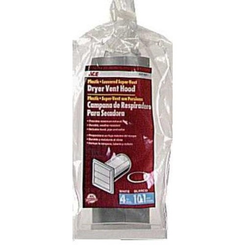 [40911] 4  White Dryer Vent Kit Deflect-O Utililty and Exhaust Vents ACESVHAW4