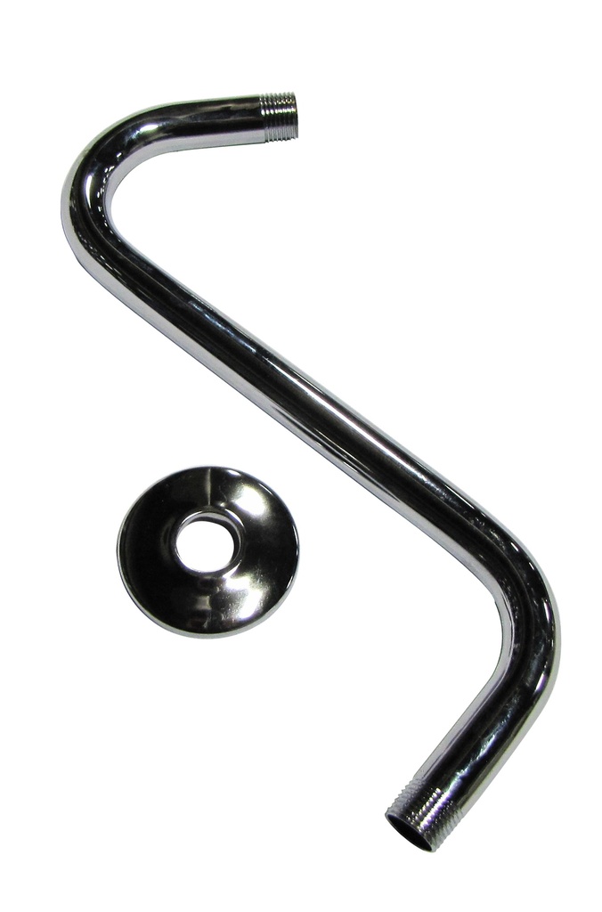 Plumb Pak Polished Chrome Metal Shower Arm and Flange