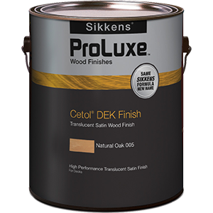 ProLuxe Cetol DEK Transparent Satin Natural Oil-Based Acrylic/Alkyd/Urethane Wood Finish 1 Gal