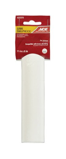 Ace 1-1/2 in. D X 6 in. L Polypropylene Tailpiece