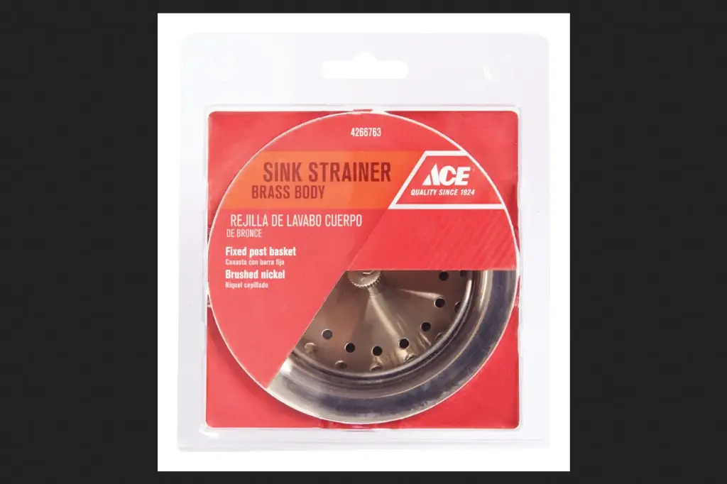 [4266763] Ace 3-1/2 in. D Brushed Nickel Silver Brass Sink Strainer