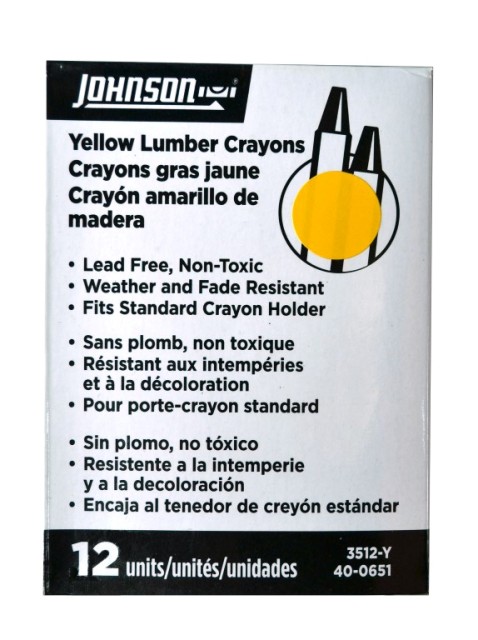 Markal 434-80351 No. 200 Lumber Crayon Yellow Fits No. 106 Holder & No. 1