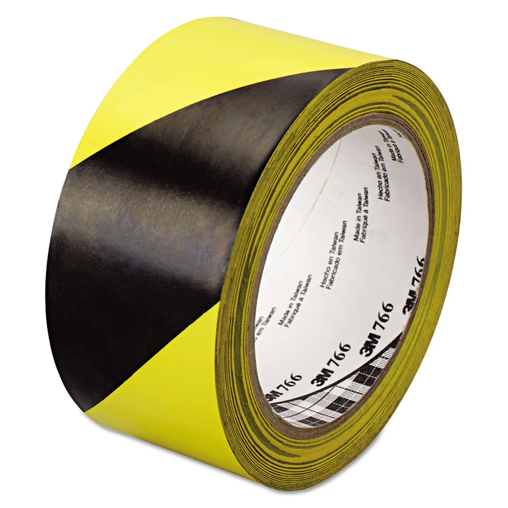 3M 2 in. X 36 Yds Hazard Marking Vinyl Tape - Black/Yellow (1-Roll)