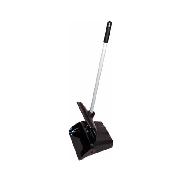 [430001868] Winco DP-13C 13 Lobby Dust Pan W/ Wind Break Cover, Black