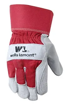 [430002777] Wells Lamont Men's Outdoor Palm Work Gloves Red L 1 Pair