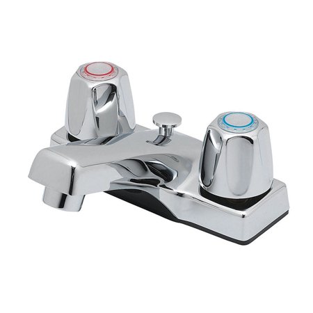 Oakbrook Collection Chrome Coastal Two-Handle Bathroom Sink Faucet 4 in