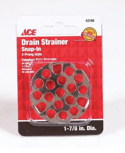 [43188] Ace 1-7/8 in. D Chrome Stainless Steel Sink Strainer