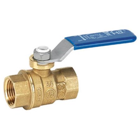[4337002] Homewerks 1 in. Brass FIP Ball Valve Full Port Quarter-Turn Lever for Water/Oil/Gas