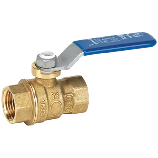 Homewerks 1-1/2 in. Brass FIP Ball Valve Full Port Quarter-Turn Lever for Water/Oil/Gas