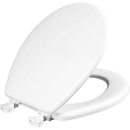 [43824] Mayfair Wht Wood Rnd Toilet Seat 44Ec 000 - All