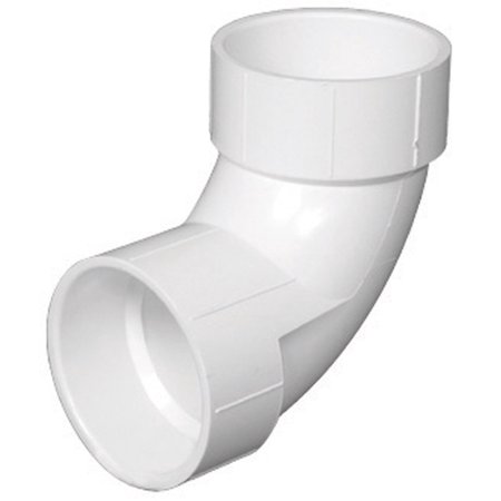 Charlotte Pipe Schedule 40 2 in. Hub X 2 in. D Hub PVC Elbow 1 Pk