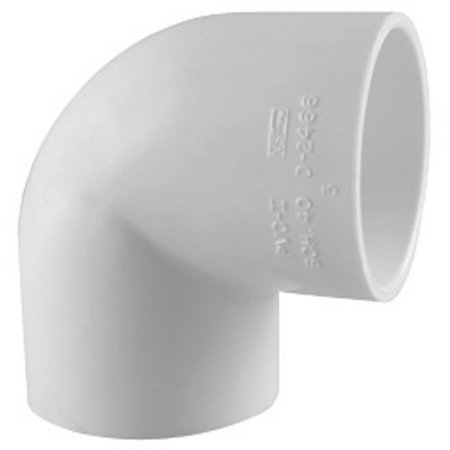 Charlotte Pipe Schedule 40 2 in. Slip X 2 in. D Slip PVC Elbow 1 Pk