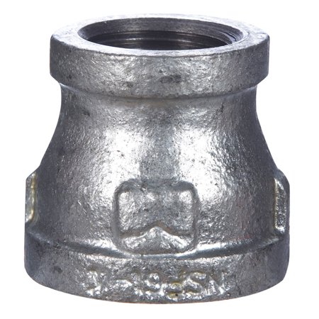 1-1/2 in. X 1 in. Galvanized Malleable Iron FPT X FPT Reducing Coupling Fitting