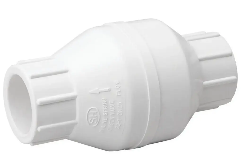 12 WHT PVC CHK Valve