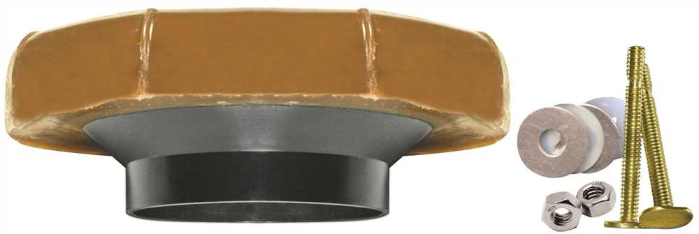 Wax Toilet Bowl Gasket with Flange and Bolts
