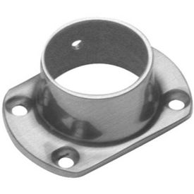 Lavi Industries, Flange, Wall, Cut, for 1.5" Tubing, Satin Stainless Steel