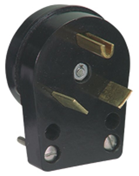393711247 83-BOX 30A 125V Travel Trailer Plug, Black
