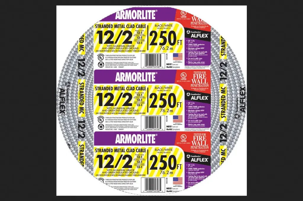 Southwire MetalCladArmoRdCable,12AWG,Alum,250ft 69114701 - All