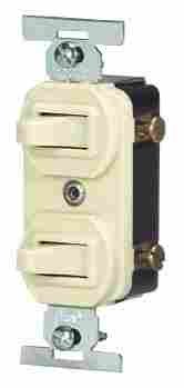 SWITCH DOBLE 15AMP. IVORY