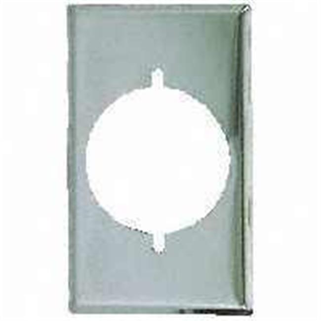Power Outlet Wallplate, 4-1/2 in L, 2-3/4 in W, 1 -Gang, Chrome, Ivory/White, Chrome
