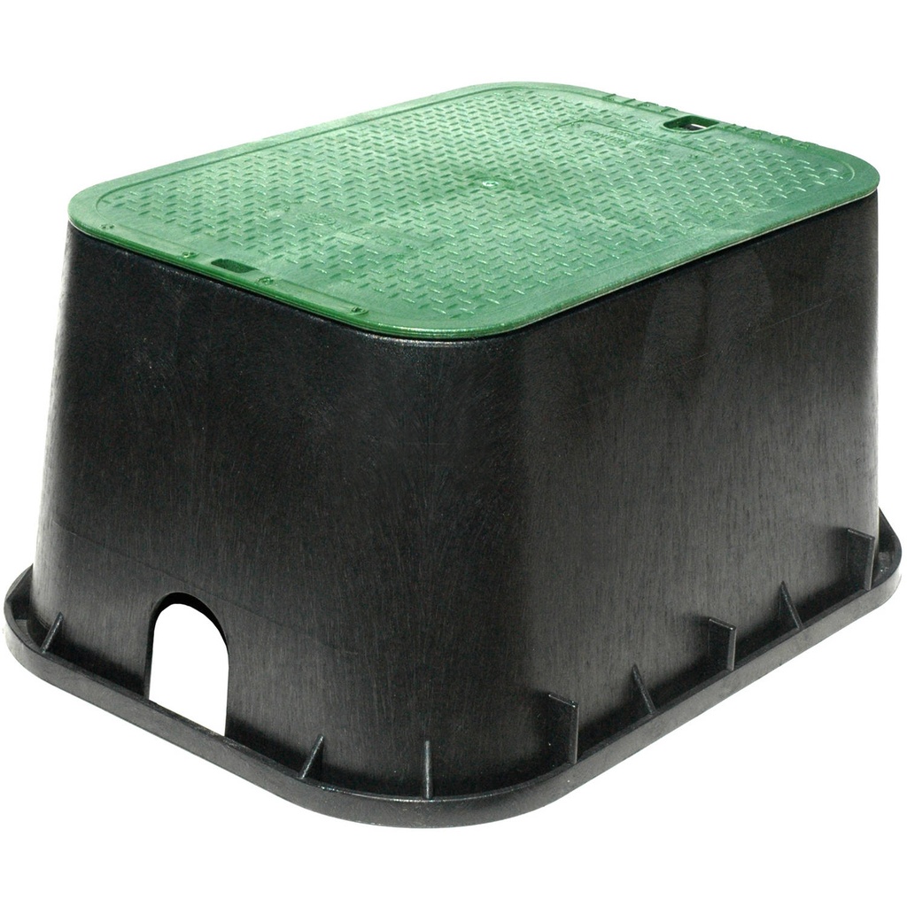 NDS 20 in. W X 13 in. H Rectangular Valve Box with Overlapping Cover Black/Green