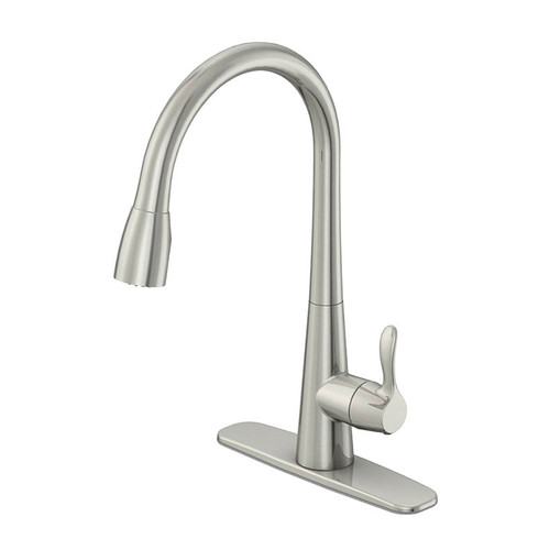 Oakbrook Collection Vela One Handle Brushed Nickel Kitchen Faucet