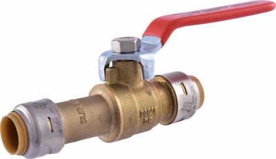 SharkBite 1/2 in. Brass Push Fit Slip Ball Valve Full Port Lever for Potable Water