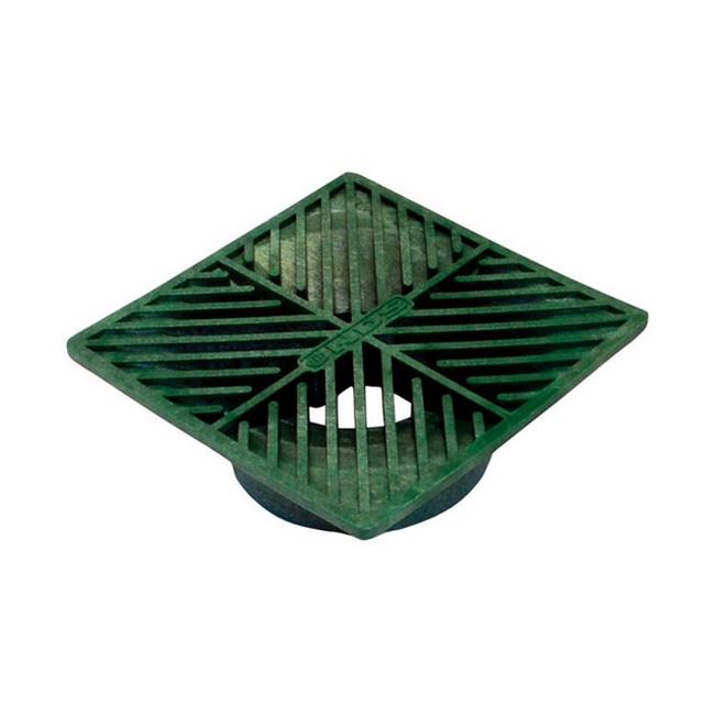 [4597902] NDS 6 in. Green Square Polyethylene Drain Grate