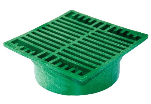 NDS 7 in. Green Square Polyolefin Drain Grate