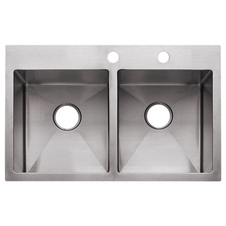 Franke Stainless Steel Dual Mount 33 in. W X 22 in. L Two Bowls Kitchen Sink