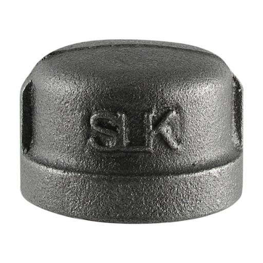 Pipe Decor 1/2 in. Black Iron Cap (2-Pack)