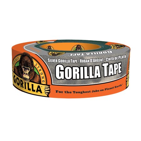 Gorilla 10 Yard Duct Tape Silver: Heavy Duty Industrial Adhesive, 1.88" Width, 30' Length