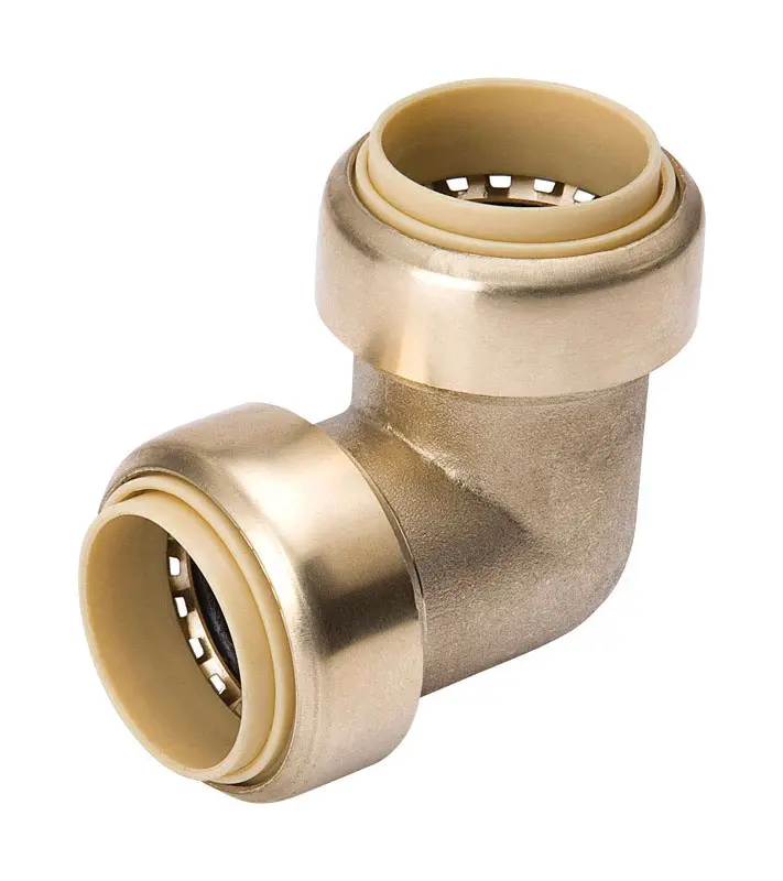 [4898698] Proline 4898698 0.25 Push X 0.25 in. Dia. Push Brass 90 Deg Elbow