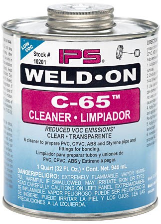Weld-on C-65 Clear Cleaner for CPVC/PVC 4 Fl. Oz
