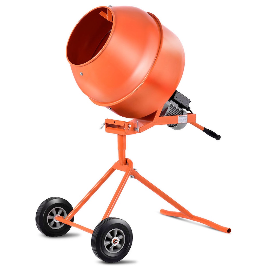 Stark 5 Cu.ft Portable Electric Concrete Cement Mixer Barrow Machine 1/2HP Mixing Mortar with Wheel  Orange