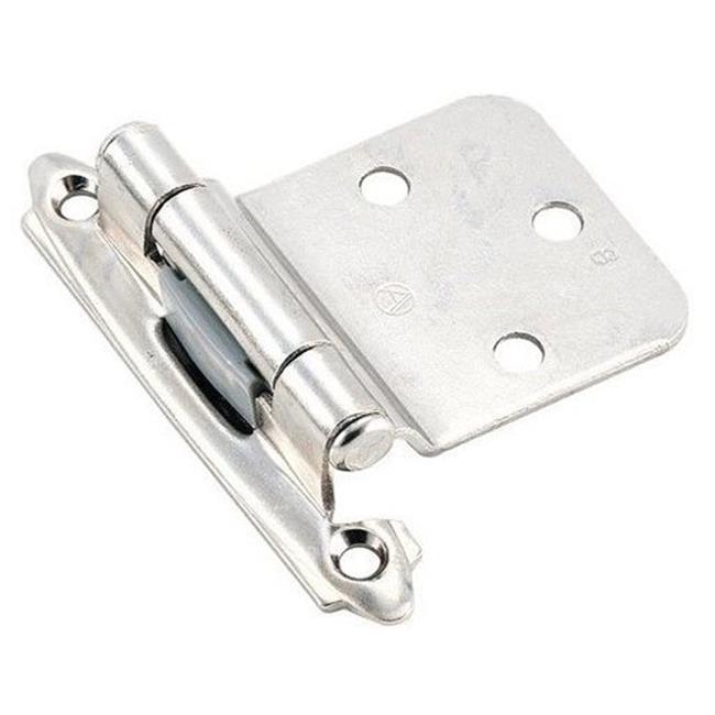 Amerock 2-3/4 in. L Polished Chrome Self Closing Hinge 2 Pk