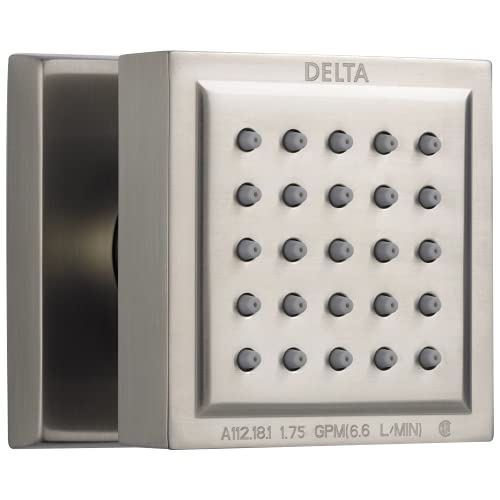 Delta 50150 Single Function 1.75 GPM Square Brass Body Spray Lumicoat Stainless Showers Body Sprays
