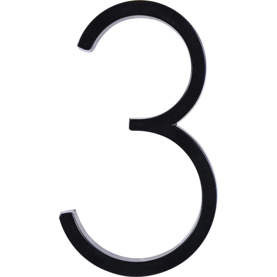 [5028380] Hillman Distinctions 5 in. Black Metal Screw-on Number 3 1 Pc