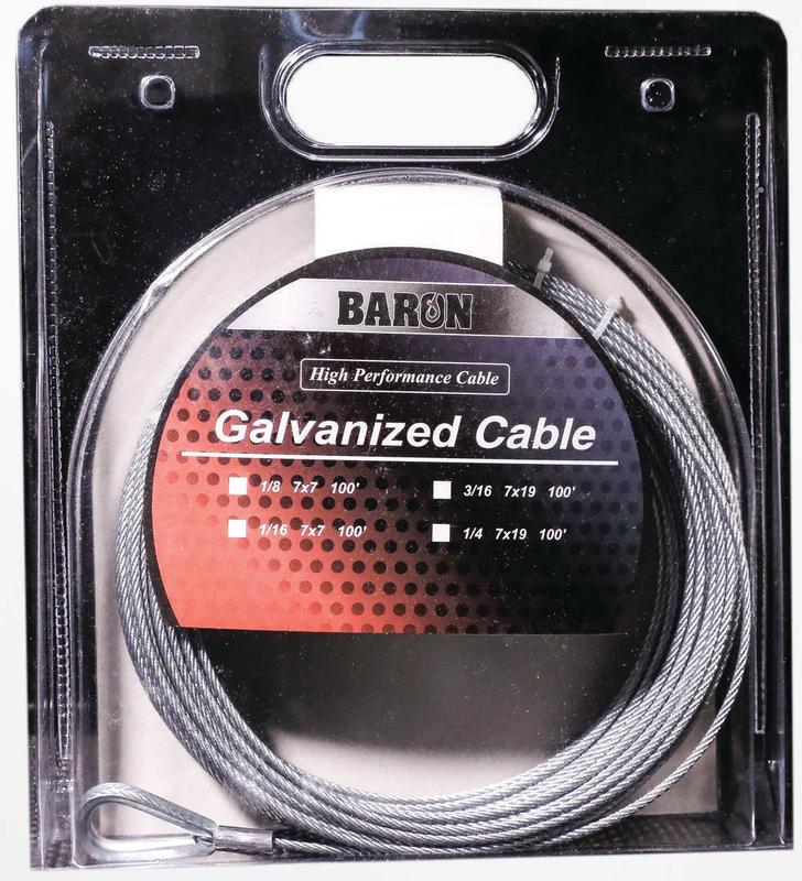 [5037783] Baron 1/16 in. D X 100 Ft. L Galvanized Steel Aircraft Cable