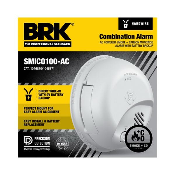 [5050063] BRK Hard-Wired Ionization Smoke and Carbon Monoxide Detector 1 Each