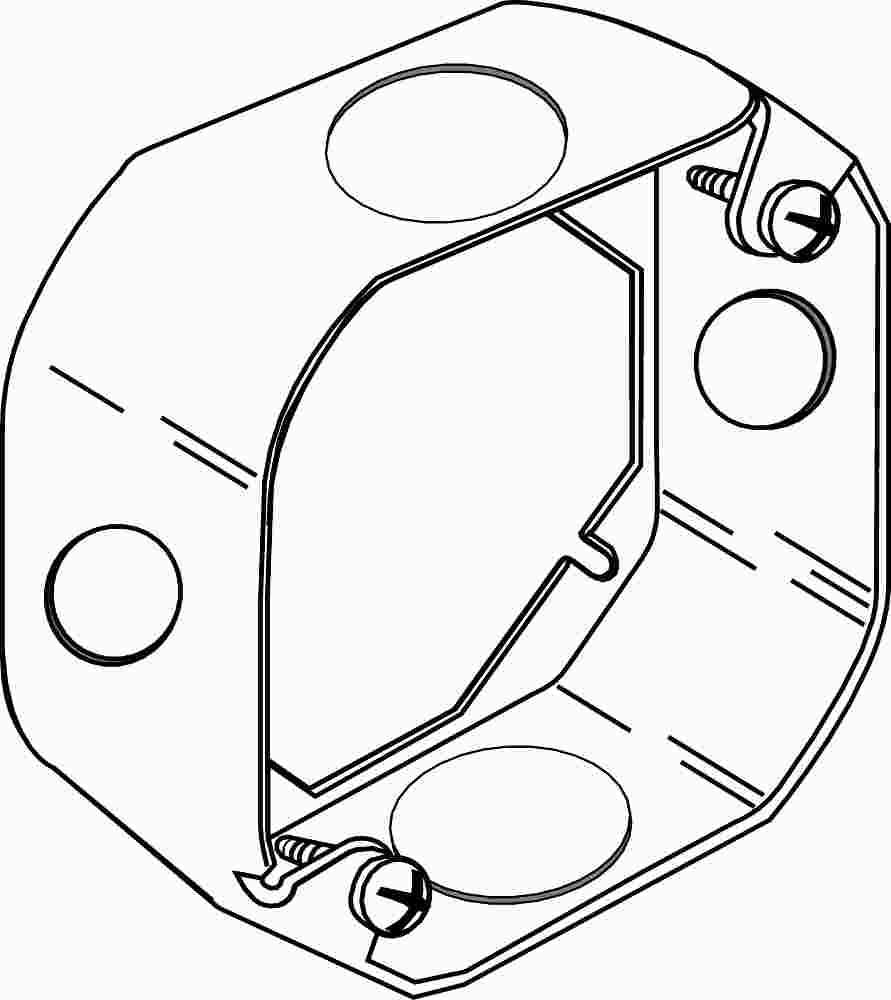 [507810] 4 in. 1-1/2 in. New Work Deep Pre-Galvanized Metal Octagon Electrical Box Extension Ring (551511234-25R)