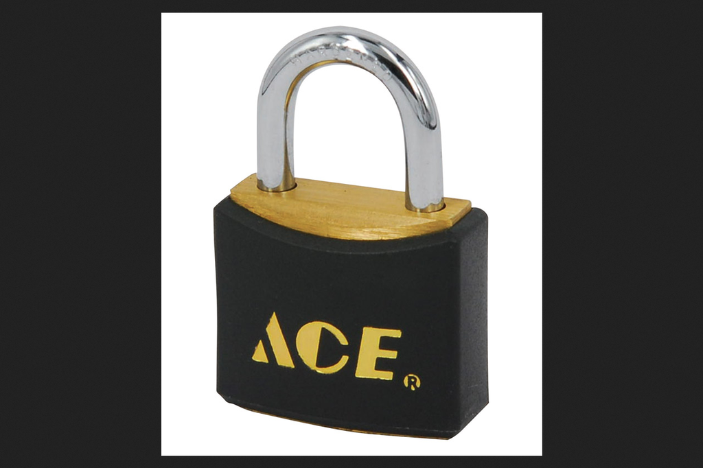 Ace 1 in. H X 1 in. W X 1/2 in. L Brass Pin Tumbler Padlock Keyed Alike
